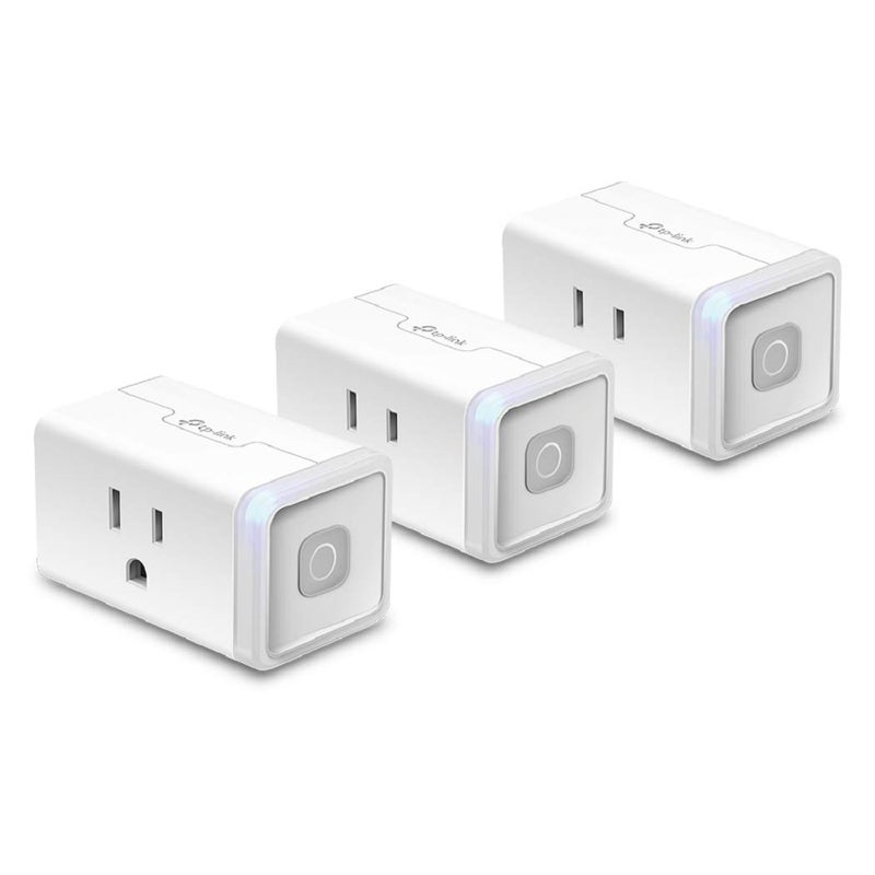 Kasa Smart Plug HS103P3, Smart Home Wi-Fi Outlet Works with Alexa, Echo, Google Home & IFTTT, No Hub Required, Remote Control,15 Amp,UL Certified, White, 3 Count (Pack of 1) - Image 1